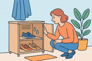 Kenkäkaapin syvyys ja tuuletus – kosteus eteisessä